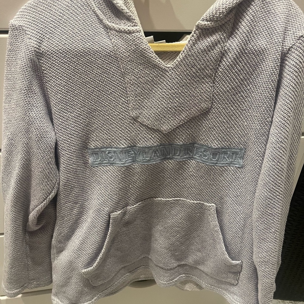 disneyland resort hooded jacket knitted gray size medium
